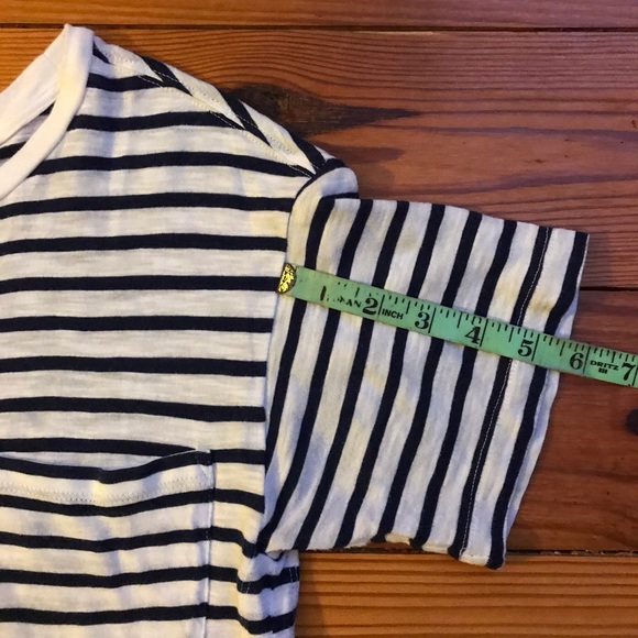 Banana Republic Navy White Striped Relaxed Crew Neck Tee, EUC, XS - Picture 8 of 12